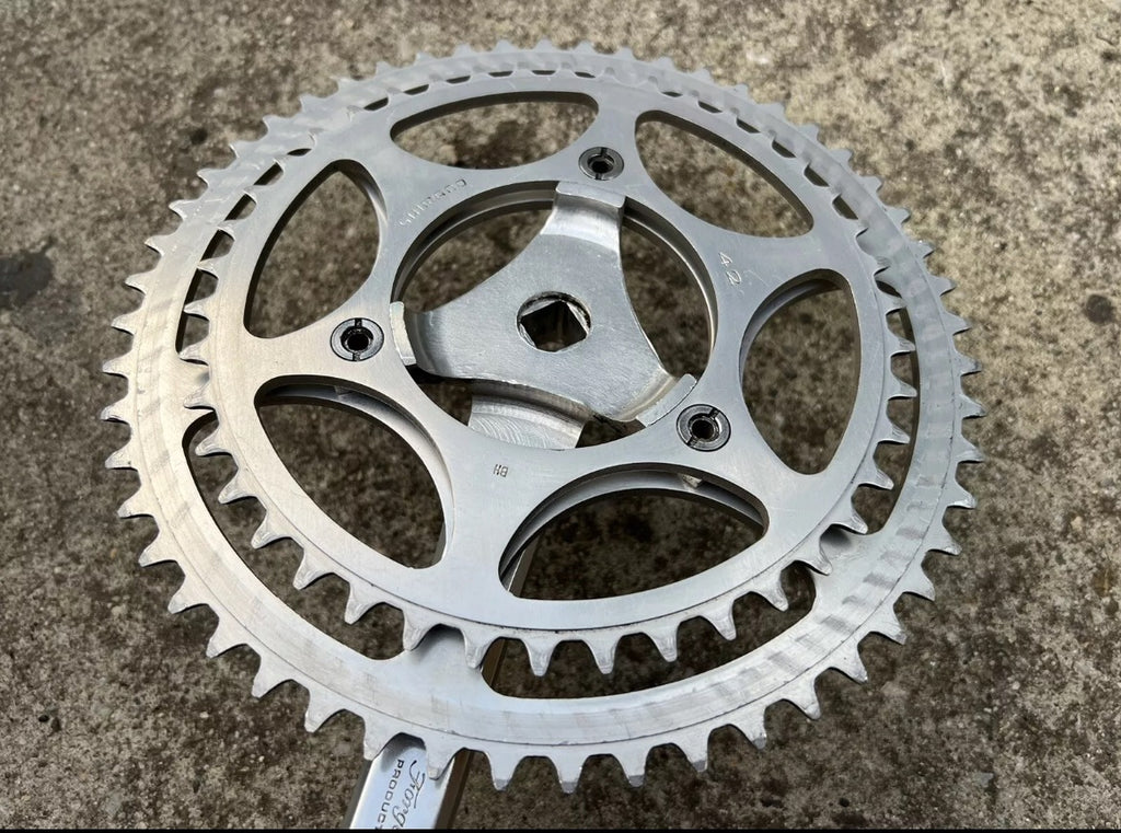 Used NICE Shimano 600 Touring Forged Crankset 52/42 170mm 3 Bolt Vintage Retro Road-Bicycle Bin