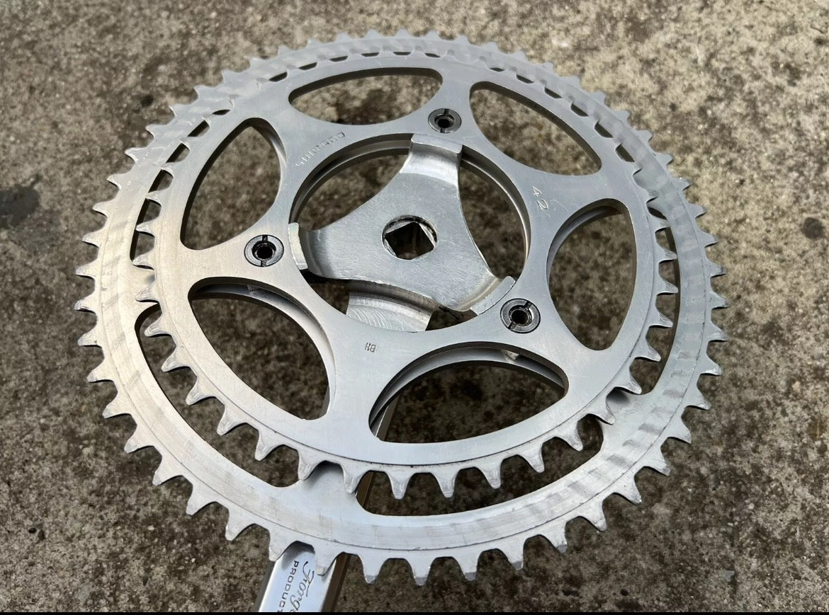 NICE Shimano 600 Touring Forged Crankset 52/42 170mm 3 Bolt Vintage Retro Road - Image 15