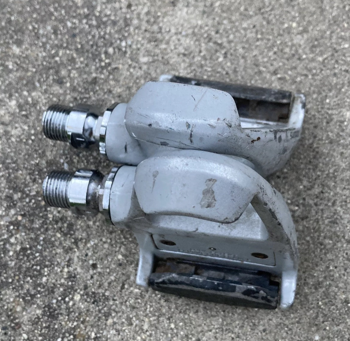 Shimano PD-7401 Dura Ace Look Clipless Pedals Vintage Retro Road Gray Silver - Image 6