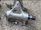 Used Shimano 600EX PD-6207 Toe Clip Pedals Vintage Bike Strap Silver Chrome Retro-Bicycle Bin