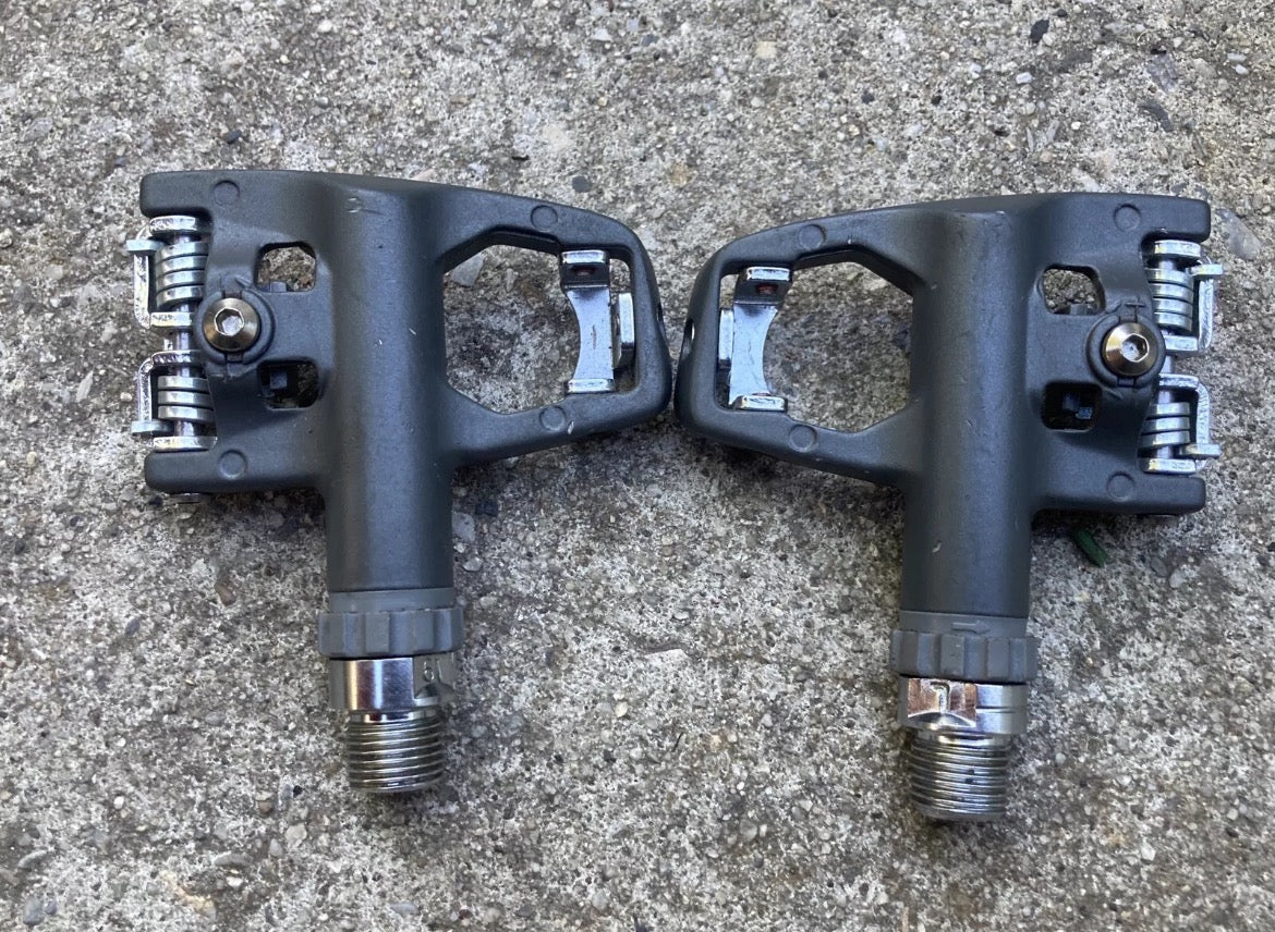 READ NOS NEW Wellgo Clipless SPD-R Road Gravel CX XC MTB Trail Pedals Gray - Image 6