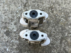 Used Time Atac Alium Pedals White Vintage MTB Retro Gravel Clipless Racing-Bicycle Bin
