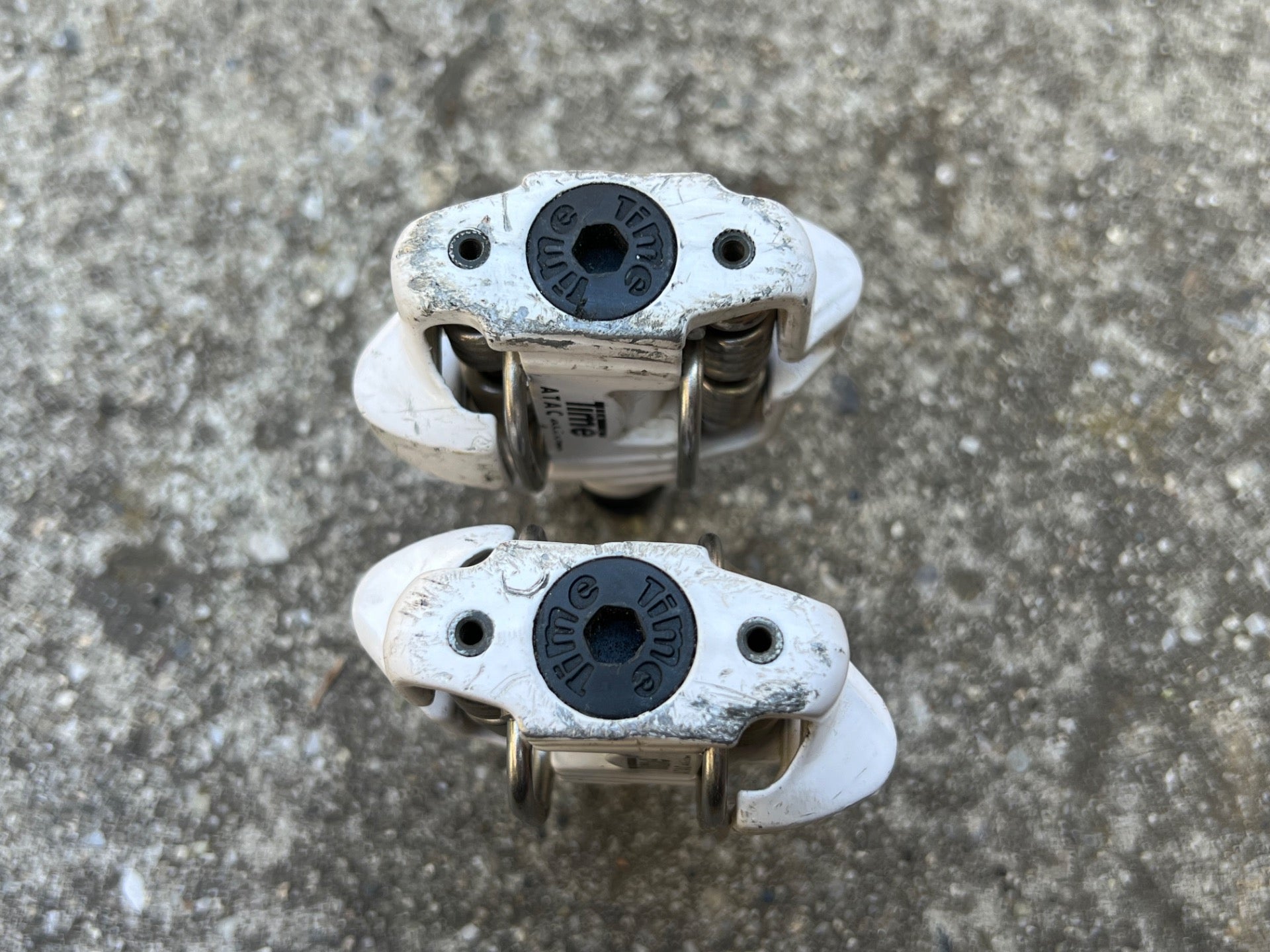 TIME ATAC Alium Pedals White Vintage MTB Retro Gravel Clipless Racing  - Image 6