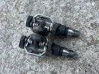 Used Time ATAC XS Titanium Carbon Pedals & Cleats Mountain Gravel MTB Clipless-Bicycle Bin