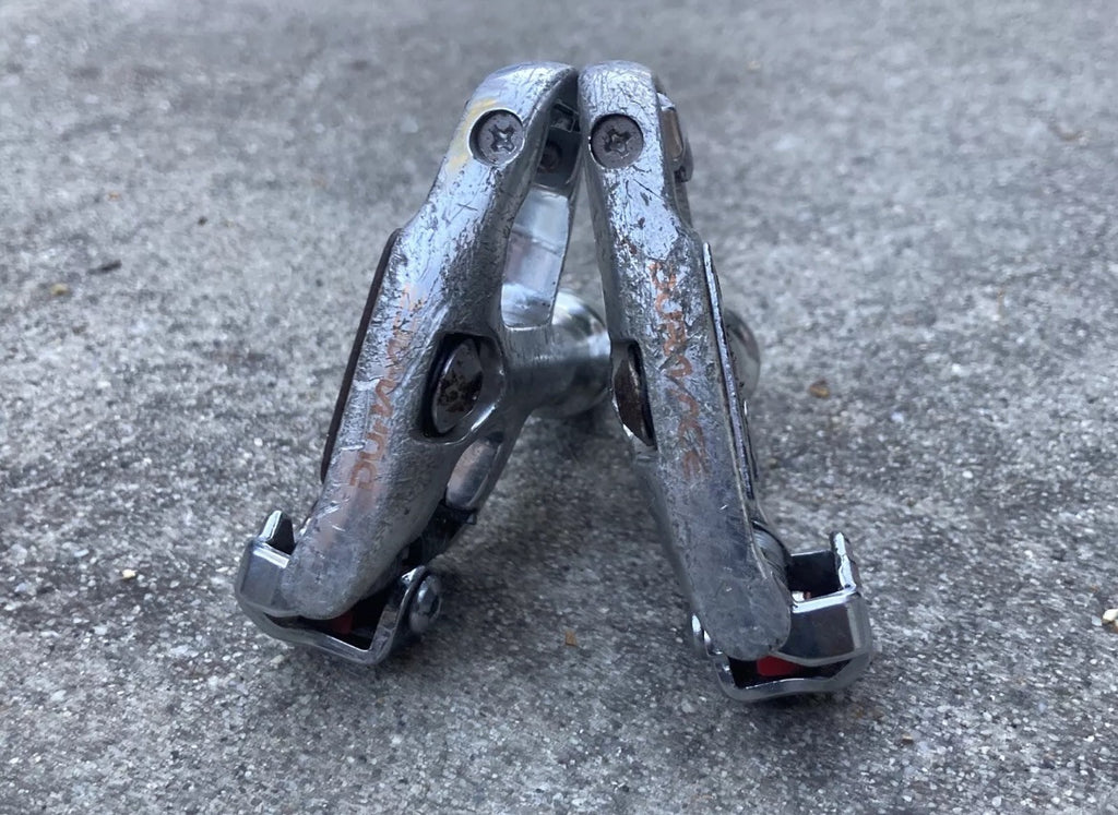 Shimano Dura Ace PD-7700 SPD-R Clipless Pedals Road Bike Vintage Silver Gray - Image 6