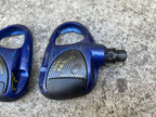 Used Look 256 Vintage Blue Carbon Clipless Pedals Road Bike Gravel Racing Pair-Bicycle Bin