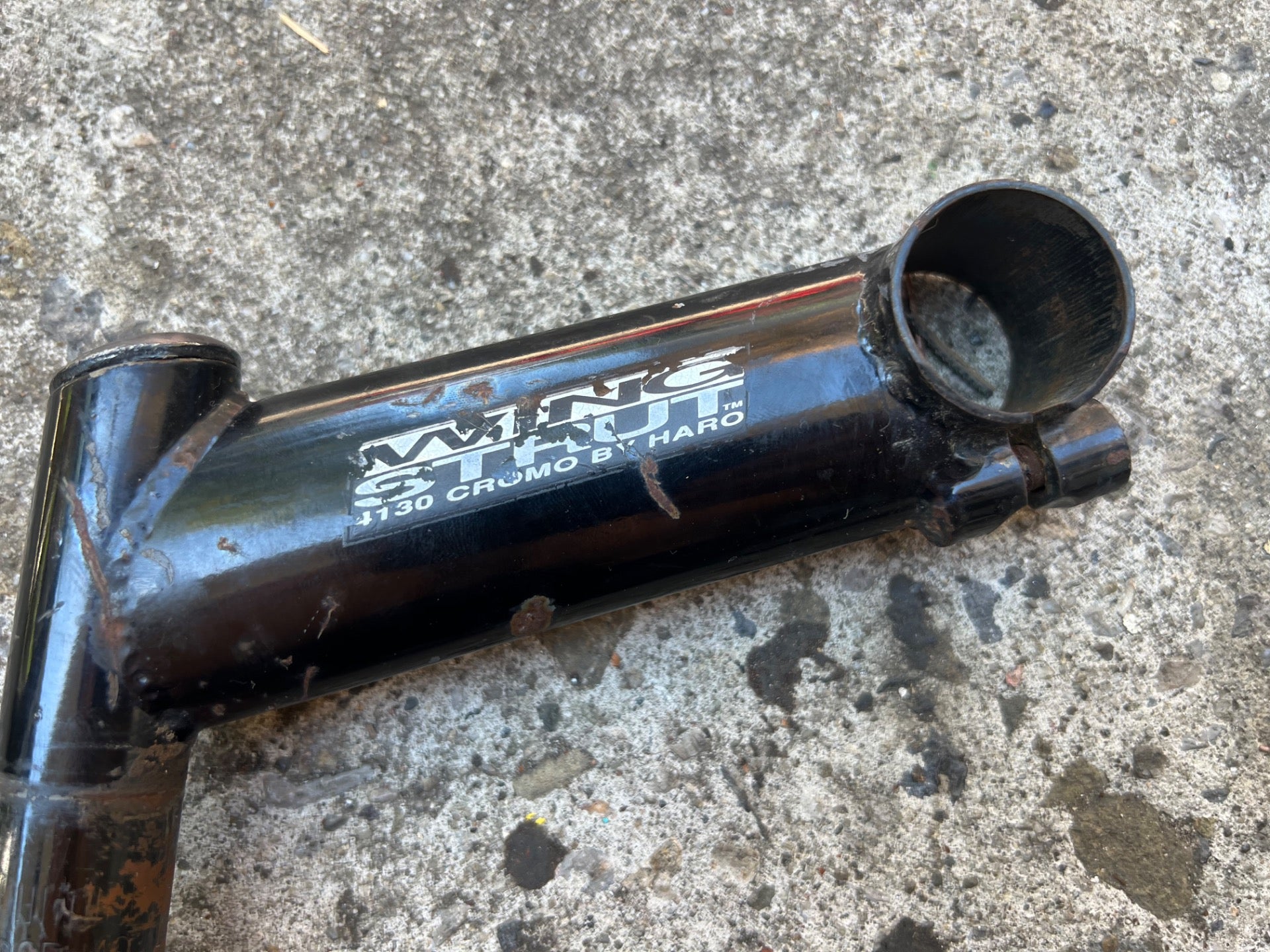 Haro Wing Strut Stem 1 1/8” 135x31.8mm Quill Steel Vintage Black MTB 4130 CRMO - Image 7