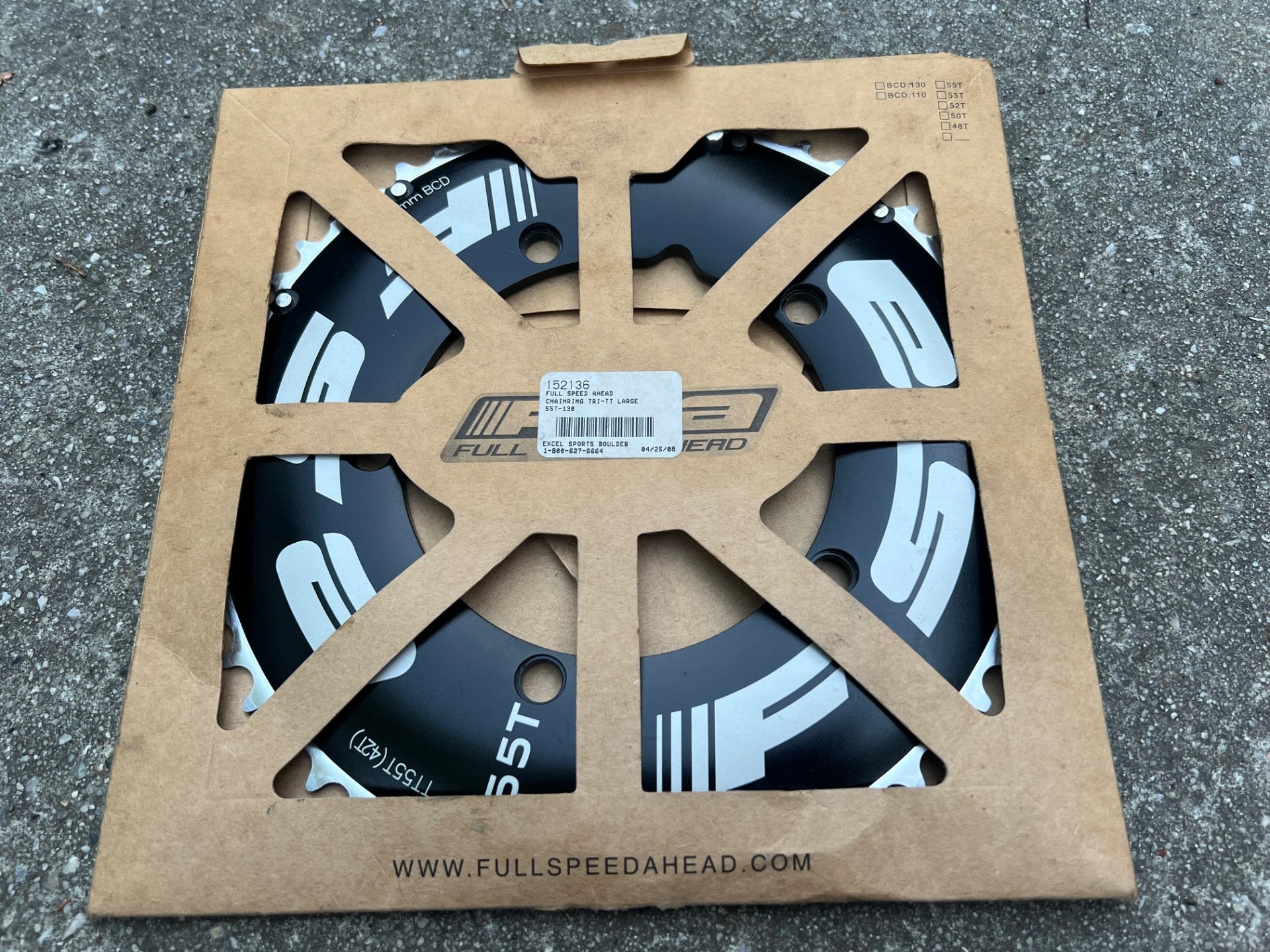NEW FSA Track 130 BCD 55T Chainring Black Road Bike 7075 T6 TT55T 3/32”  - Image 6