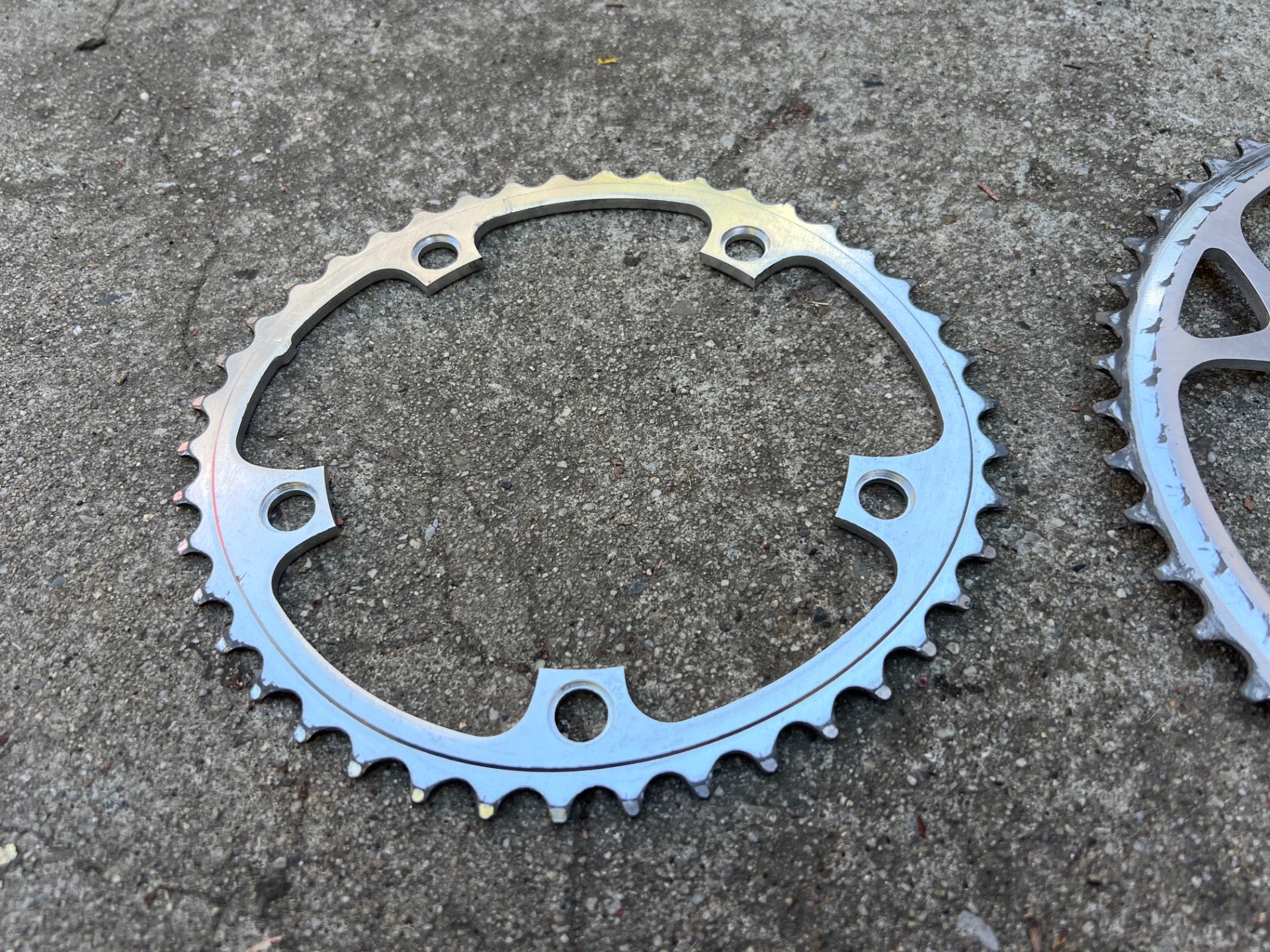 Shimano Biopace Chainring Set 130 BCD 42/53T Tooth Silver Anodized Aluminum  - Image 6