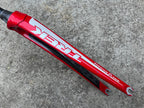 Used Trek RXL Bontrager 1 1/8” Tapered Carbon Fork Red White Aluminum Road Bike Race-Bicycle Bin