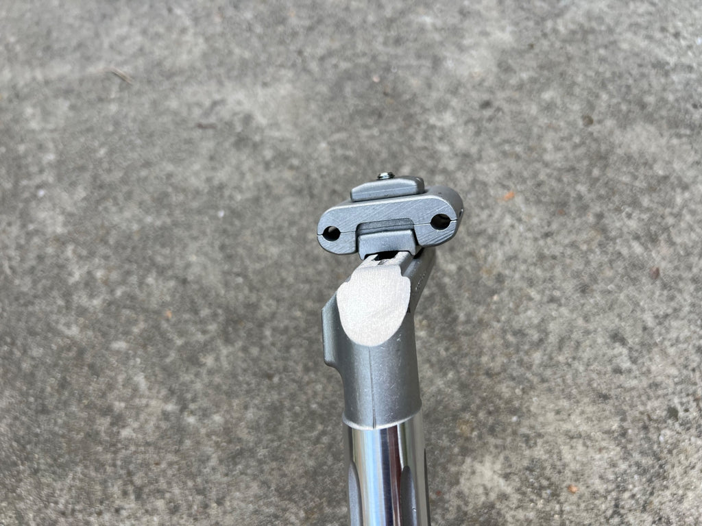 NOS SR MTE-100 Seatpost 26.4x260mm Vintage Adjustable Bolt MTB ATB Silver Alloy - Image 11