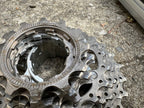Used Shimano Dura Ace CS-7700 12-27T 9 Speed Cassette Titanium Road Bike Wide Range-Bicycle Bin
