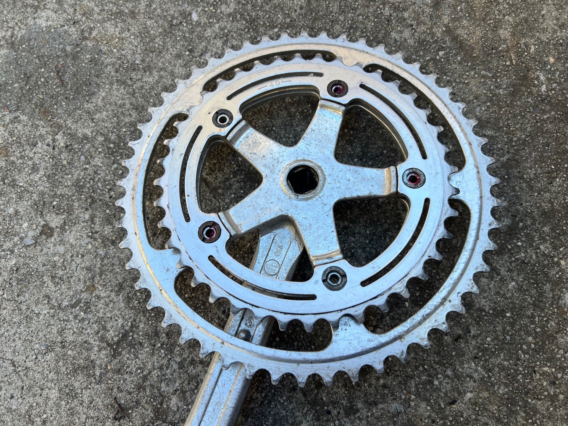 SR Super Custom Crankset 52/40T 170mm Silver Double Vintage Retro Road Touring  - Image 10