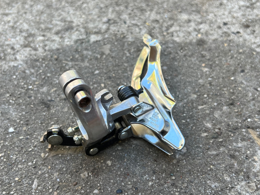 NICE Suntour XCM Front Derailleur 28.6mm Bottom Pull Vintage MTB Black Triple  - Image 6