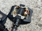 Used Forte Dual Sided Platform Clipless SPD Pedals Black Gravel MTB Road Bike-Bicycle Bin