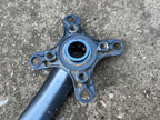 Used Shimano Deore LX FC-M571 170mm Crankset 104 BCD 4 Bolt Blue Vintage Triple MTB-Bicycle Bin