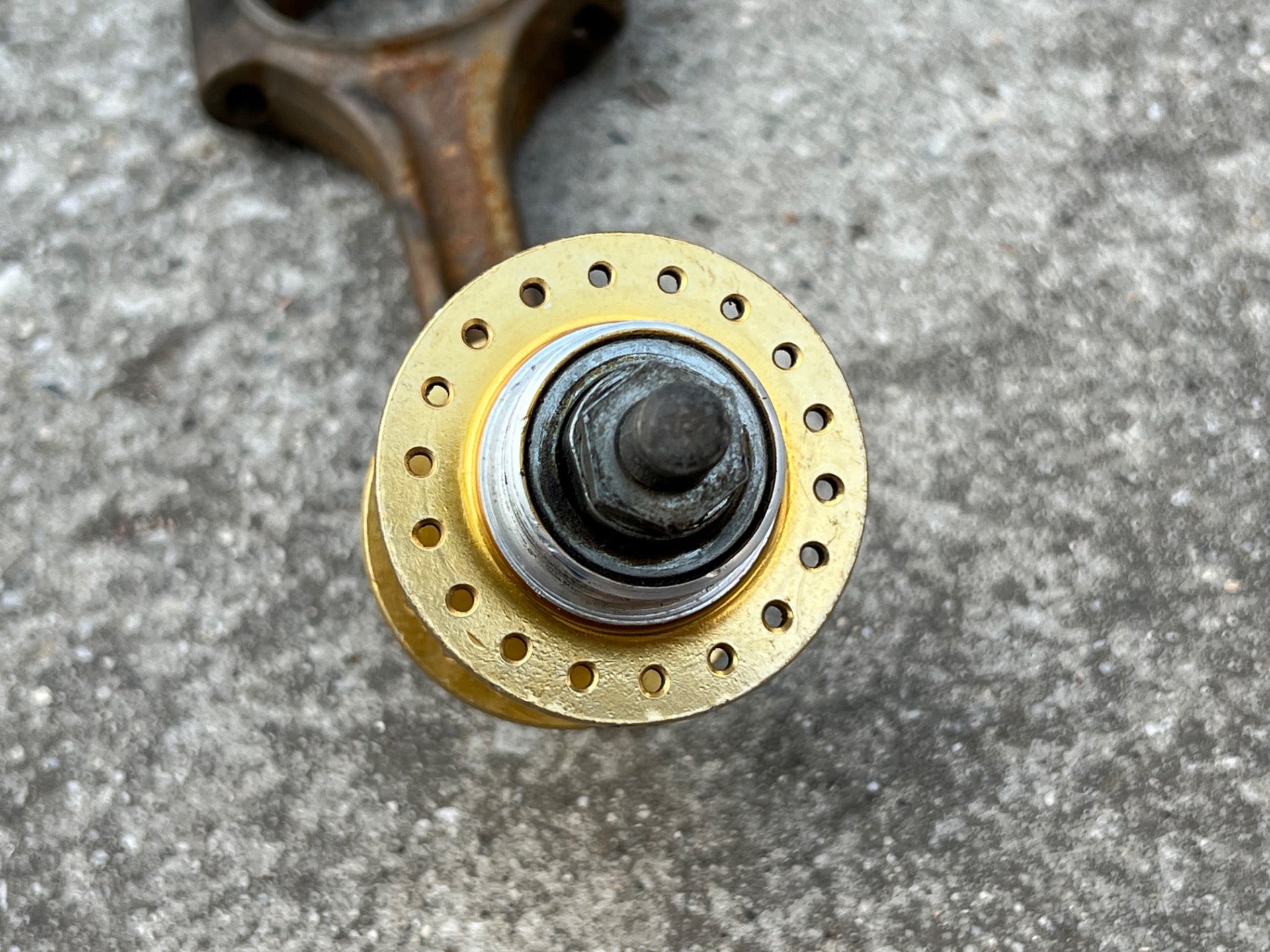 Sunshine Gold BMX Hub 110mm 36H Bolt On Flip Flop English Anodized OG Vintage - Image 6