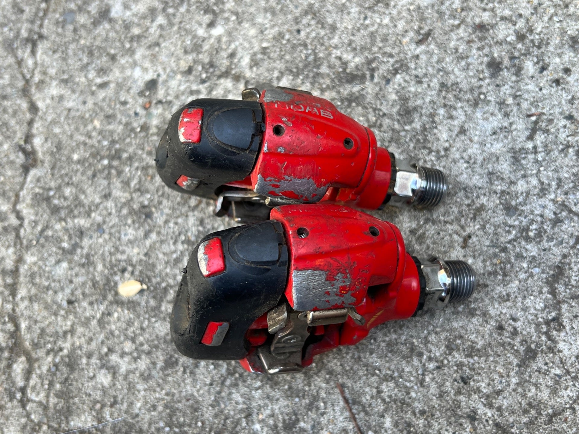 LOOK S2R Moab Clipless Pedals Red Black MTB Vintage Retro 9/16” Chrome Steel! - Image 6