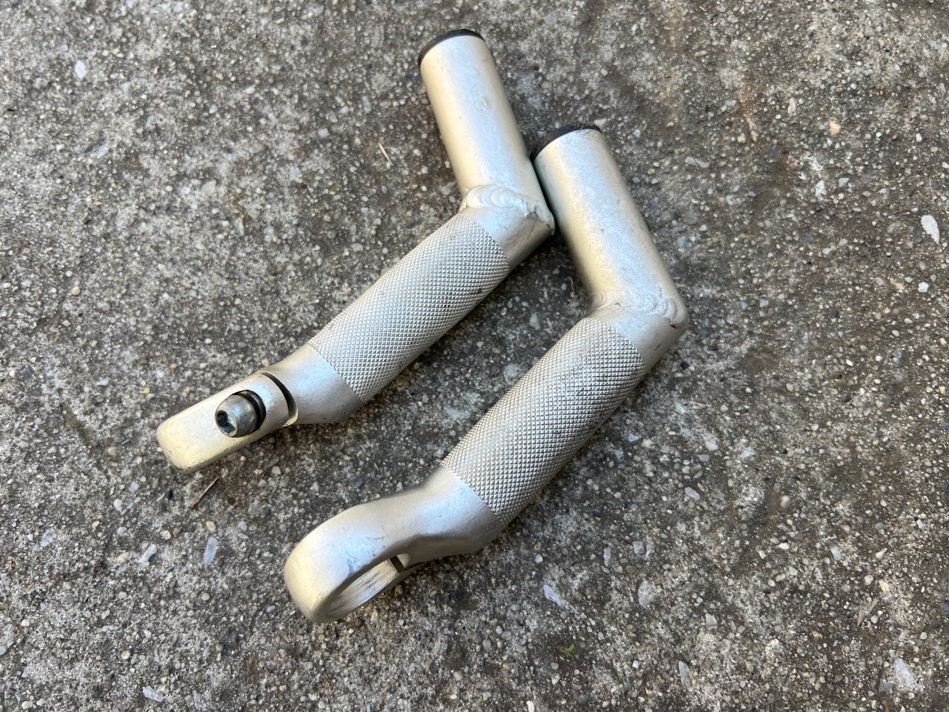 Gary Fisher Control Tech Aluminum Welded Angle Bar Ends Silver Vintage Retro MTB - Image 6
