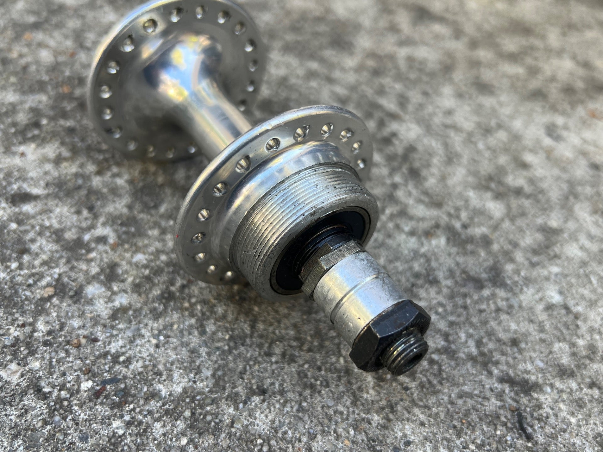 Sansin 126mm 40H Hole Rear Hub Vintage Road Touring Bike Silver Aluminum English - Image 6