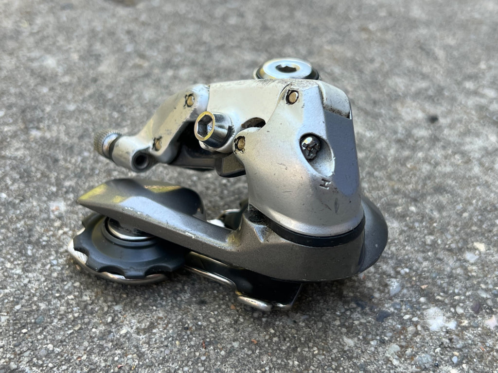 Used Shimano Santé RD-5001 7 Speed Short Cage Rear Derailleur Vintage Road Bike White-Bicycle Bin