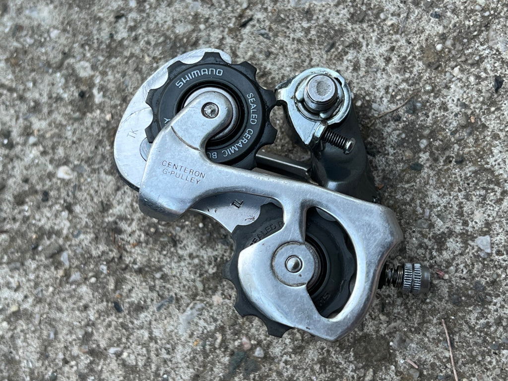Used Shimano RD-6401 Short Cage Rear Derailleur 8 Speed Vintage Retro Road Bike Gray-Bicycle Bin