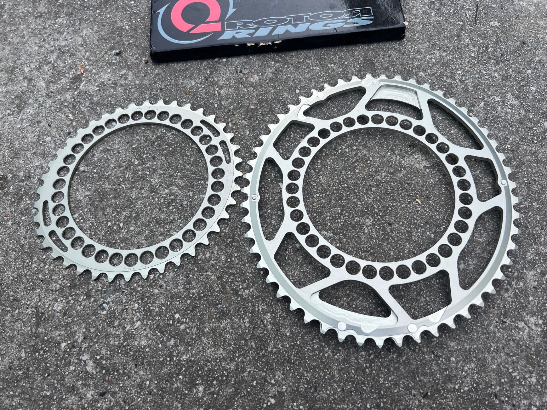 NEW Rotor Q Rings 53/40T 130 BCD Chainring Set Double Road Bike Oval Rings Gold  - Image 6