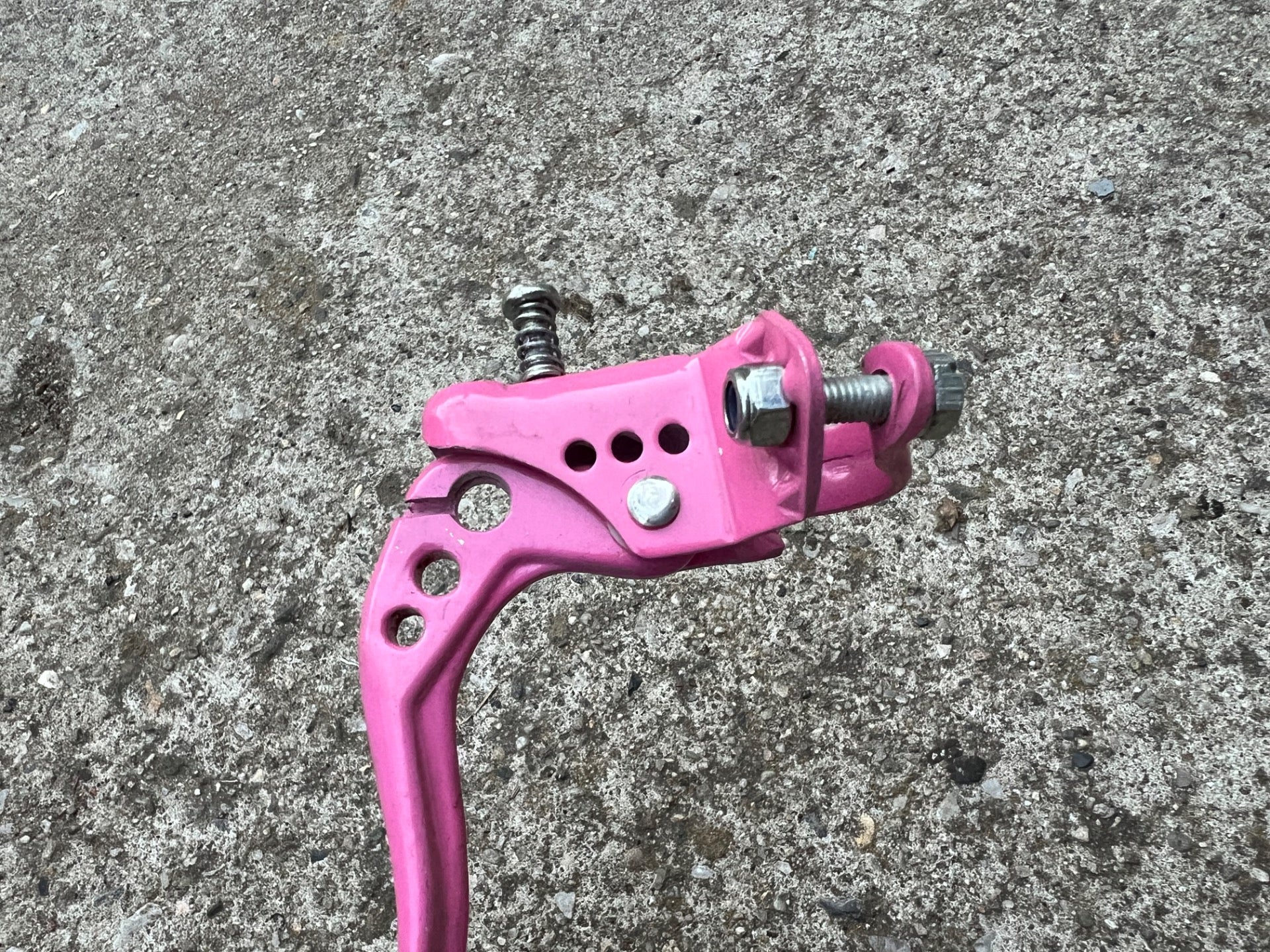 NICE Odyssey RX-2 Right Pink Brake Lever Vintage Retro BMX Drilled Holes Rear OG - Image 6