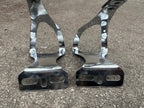 Used KKT NJS Size Large L Toe Clips Chrome Vintage Steel Track Road Eroica Touring-Bicycle Bin
