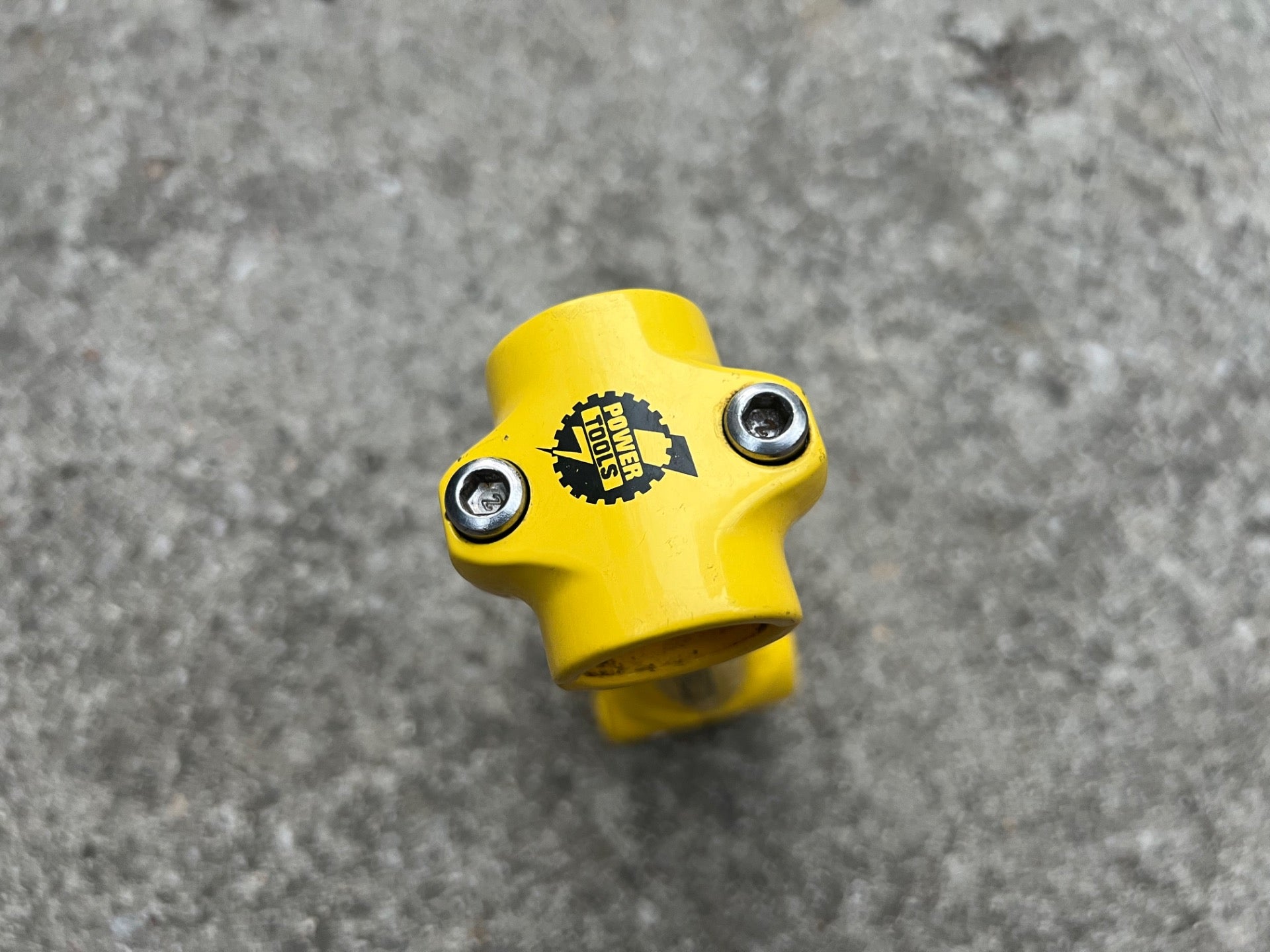 Power Tools Stem 1 1/8” 25.4x115mm Yellow Vintage Retro Mountain Bike Gravel  - Image 6