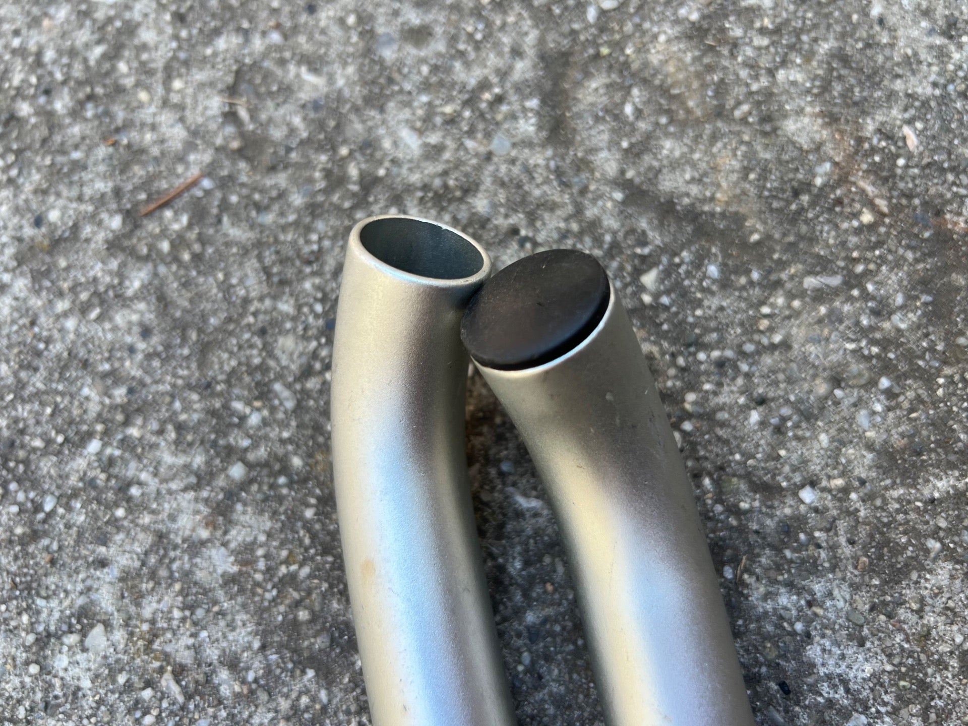 Girvin Silver Aluminum Bar Ends Vintage Retro MTB Mountain Bike VGC - Image 6