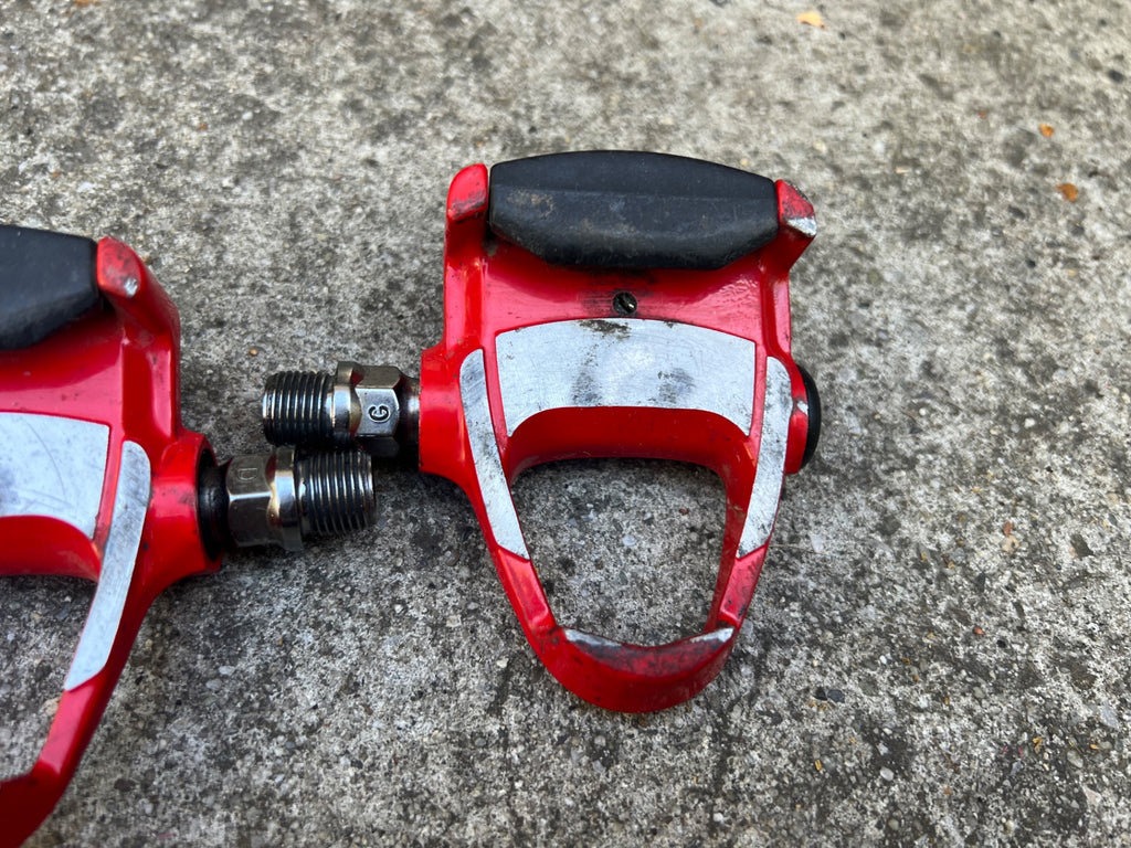 Look Carbon Clipless Pedals Red Vintage Road Bike 9/16 Eroica Race - Image 6