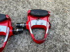 Used Look Carbon Clipless Pedals Red Vintage Road Bike 9/16 Eroica Race-Bicycle Bin