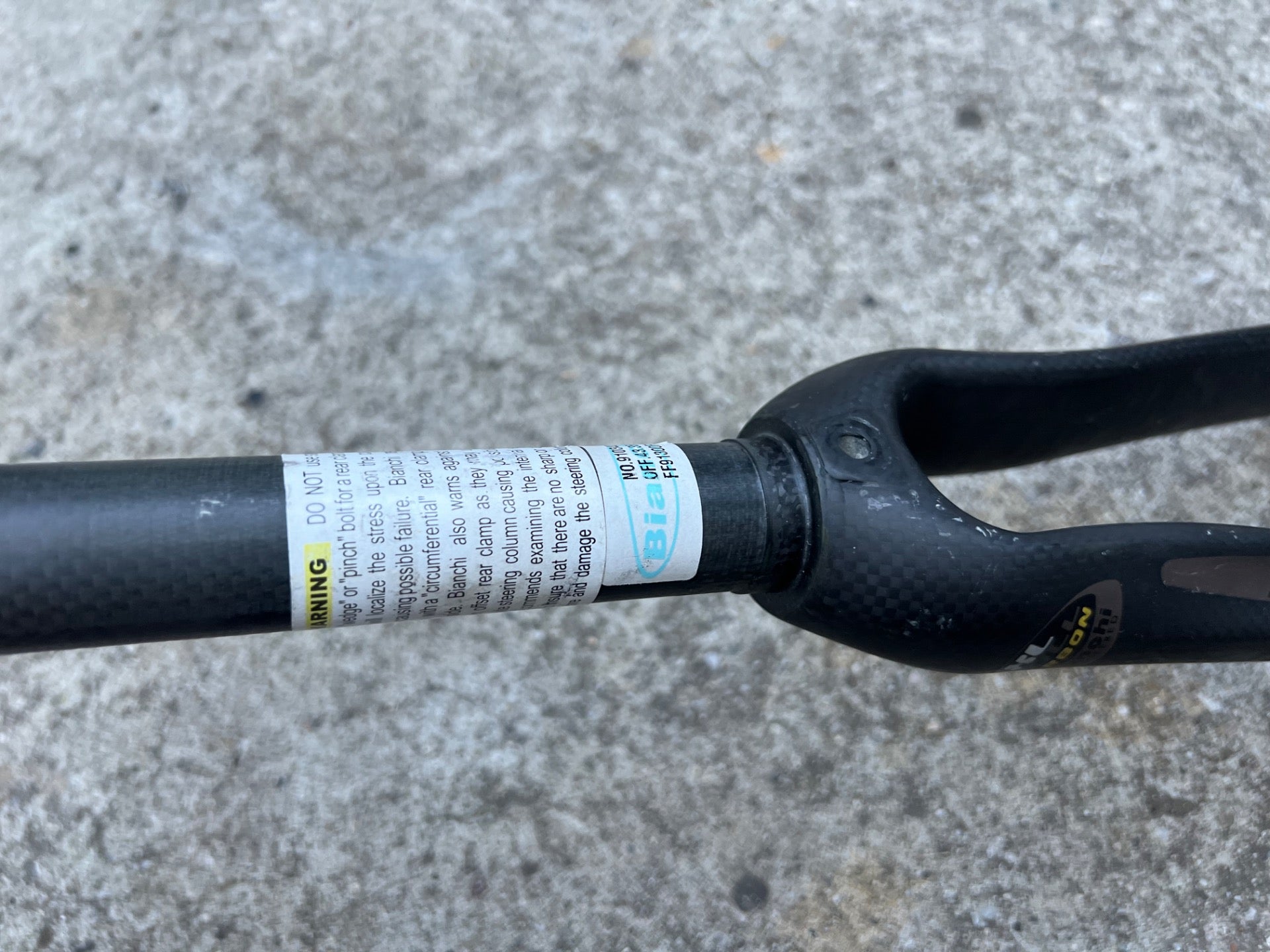 Bianchi XL Full Carbon Fork 700c 1 1/8” Threadless 7.5in Road Bike Black Racing - Image 11