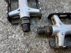 Used Shimano PD-M731 Platform Flat Pedals Vintage MTB Mountain Bike Retro Black Gray-Bicycle Bin
