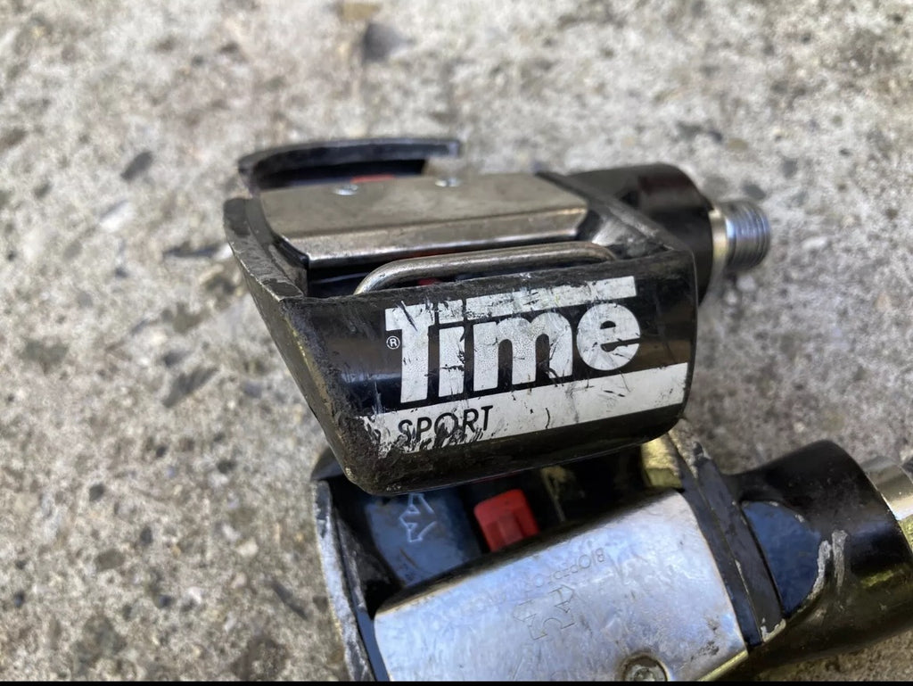 Used Time Sport Clipless Pedals Vintage Retro Road Black Cycling Racing 9/16” Bike-Bicycle Bin