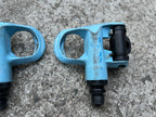 Used Look KEO Elle Sprint Clipless Pedals Blue Road Bike Gravel Cycling Black-Bicycle Bin