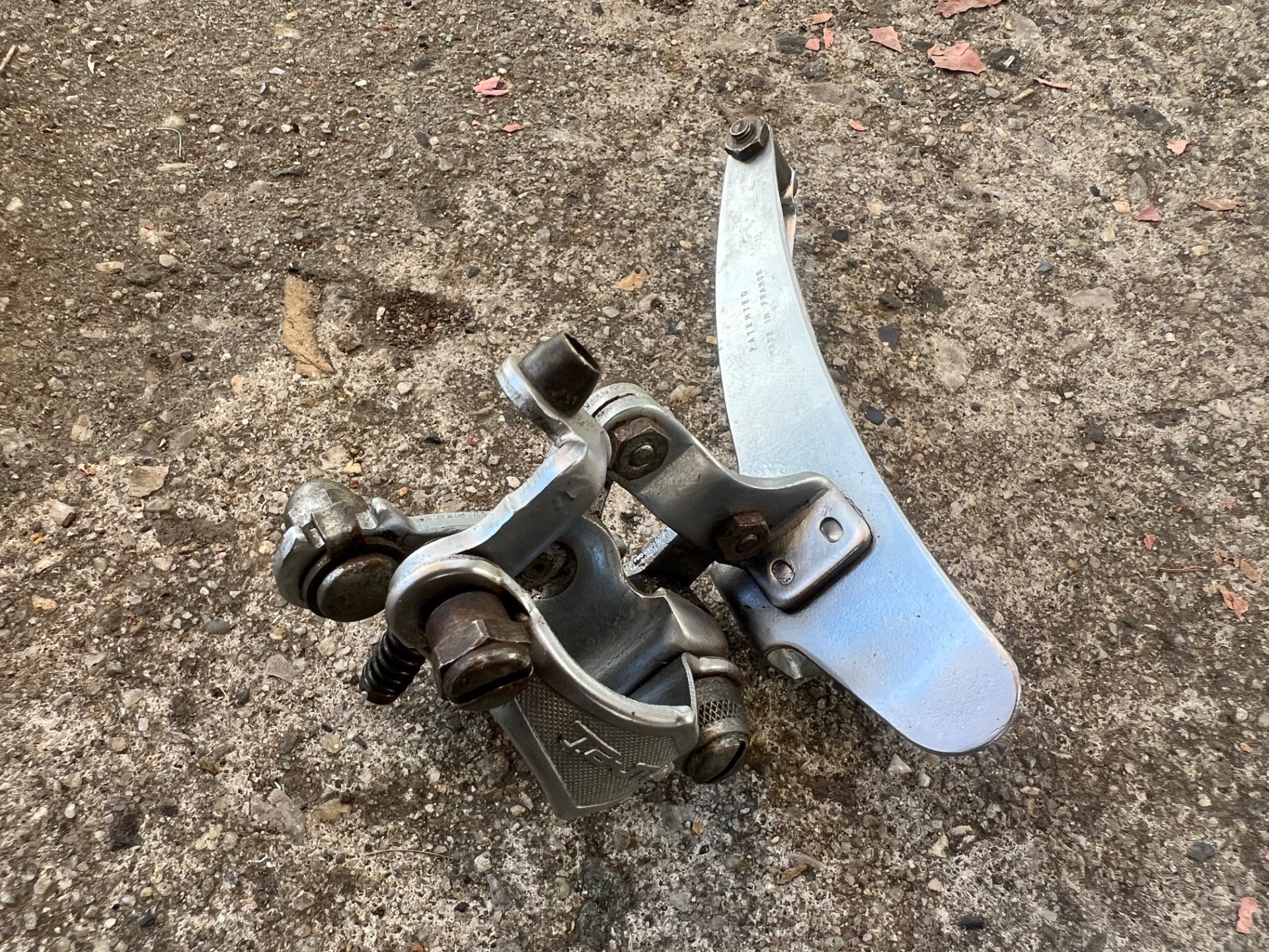 Huret Front Derailleur 28.6mm Bottom Pull Vintage Retro Bike Gray 2x5 Speed  - Image 6