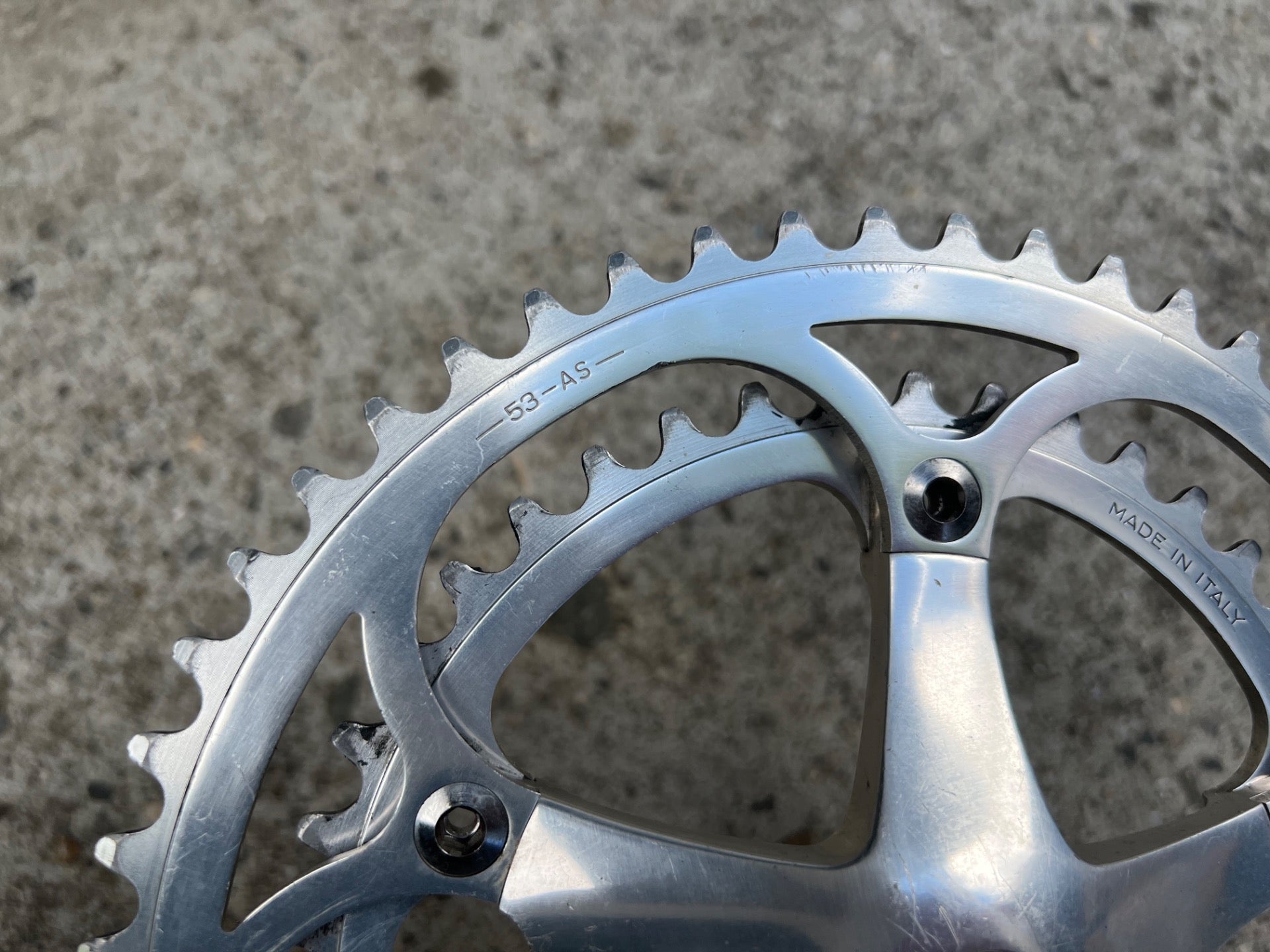 Campagnolo C-Record Crankset 170mm 53/42T Vintage Retro Road Bike Silver Campy - Image 14