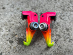 Used Look Carbon ARC PP76 Clipless Pedals Pink Orange Rainbow Neon Sunset Gatorfade-Bicycle Bin