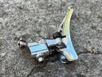 Used Suntour Cyclone Braze On Front Derailleur Bottom Pull Vintage Road Double Chrome-Bicycle Bin