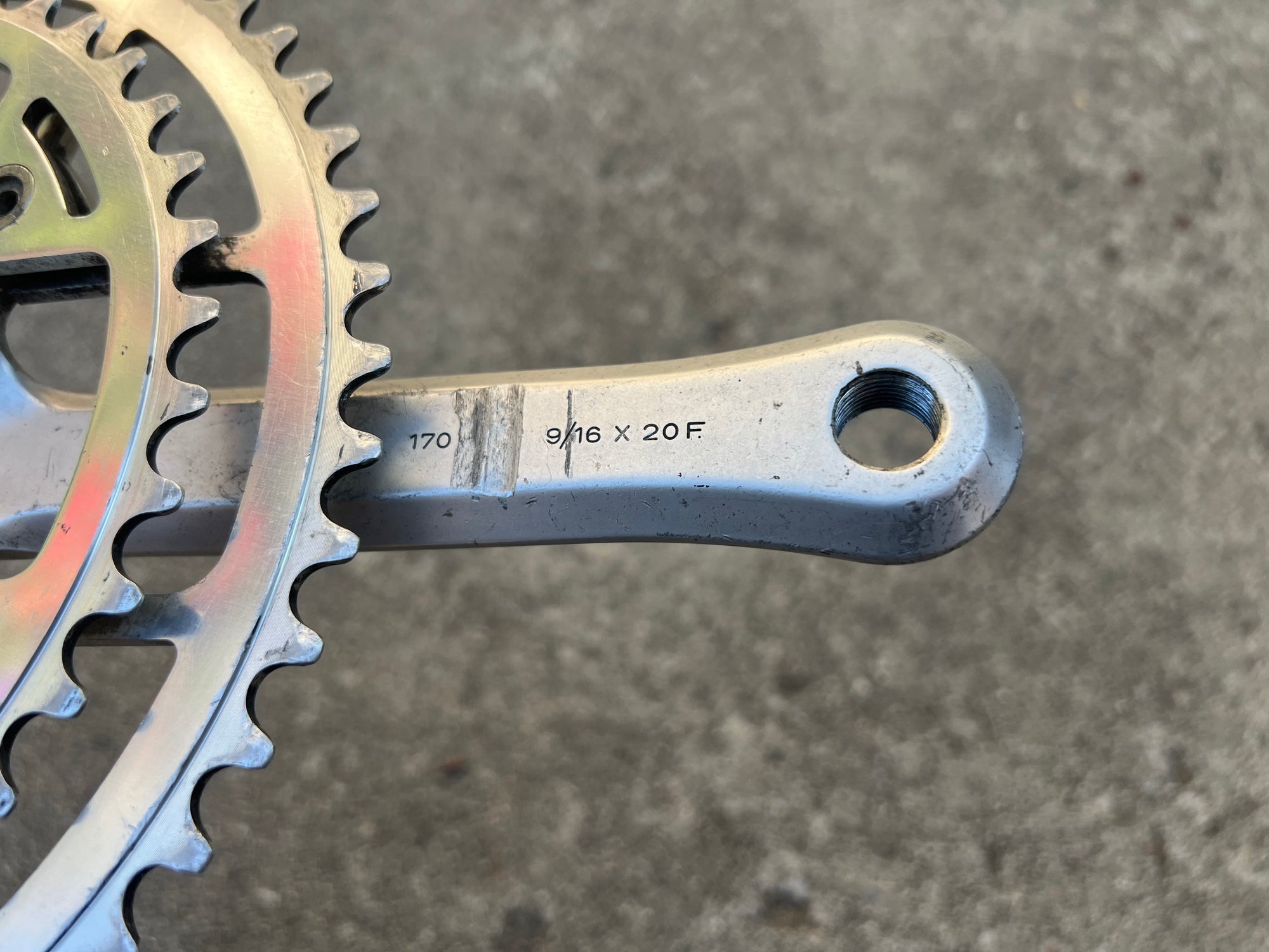 Campagnolo Triomphe Victory Crankset 170mm Double 42-52T Silver Vintage Road