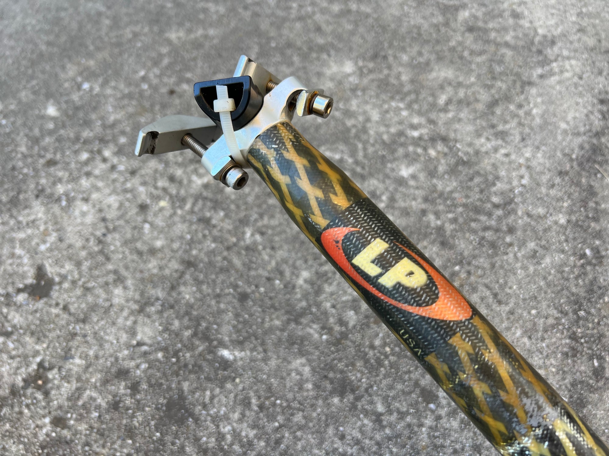 LP Composites 31.6x340mm Carbon Seatpost Vintage MTB Yellow Weave