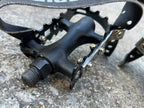 MINT Power Grips Toe Strap Platform Pedals MTB Mountain Bike Black