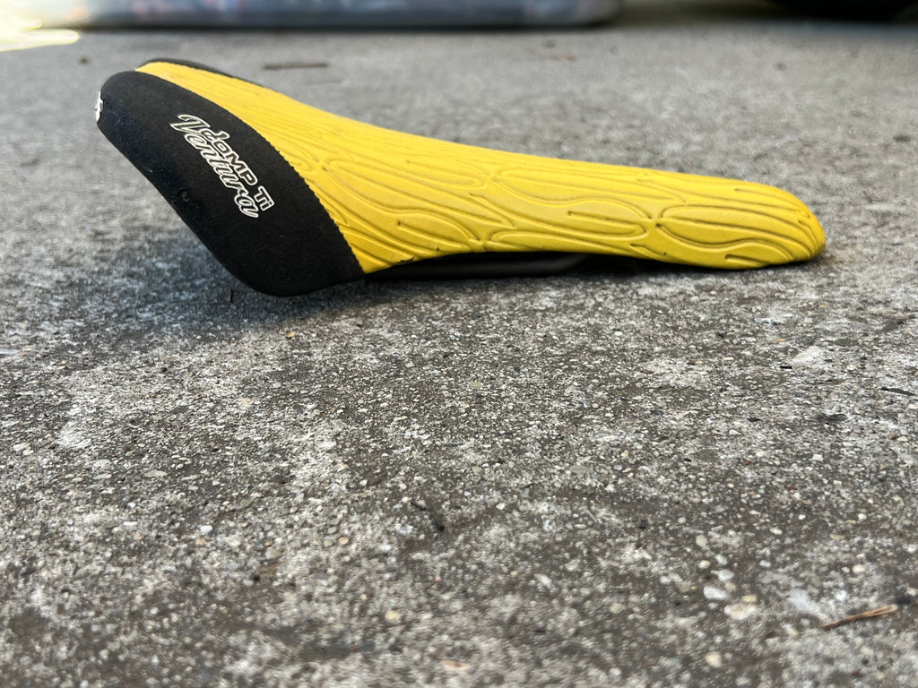 SDG Ventura Comp TI Titanium Saddle 270x140mm Yellow Vintage MTB Mountain