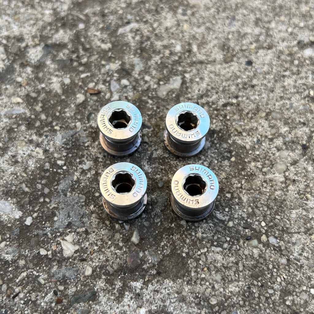 Shimano XTR Aluminum Chainring Bolts and Nuts 4 Bolt Vintage MTB Mountain