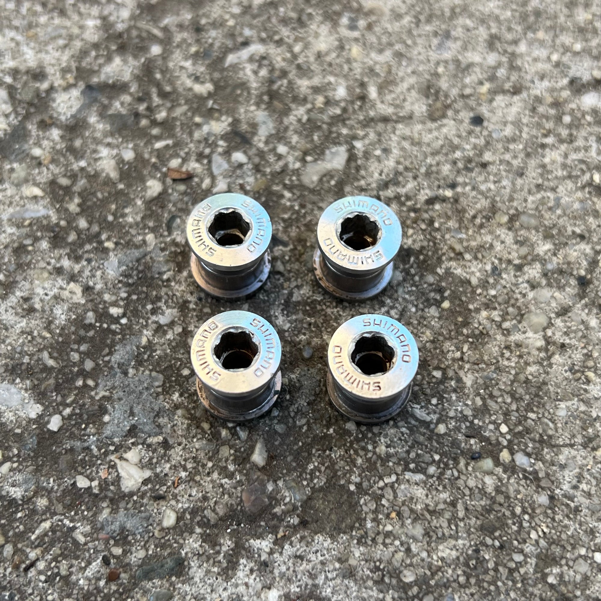 Shimano XTR Aluminum Chainring Bolts and Nuts 4 Bolt Vintage MTB Mountain