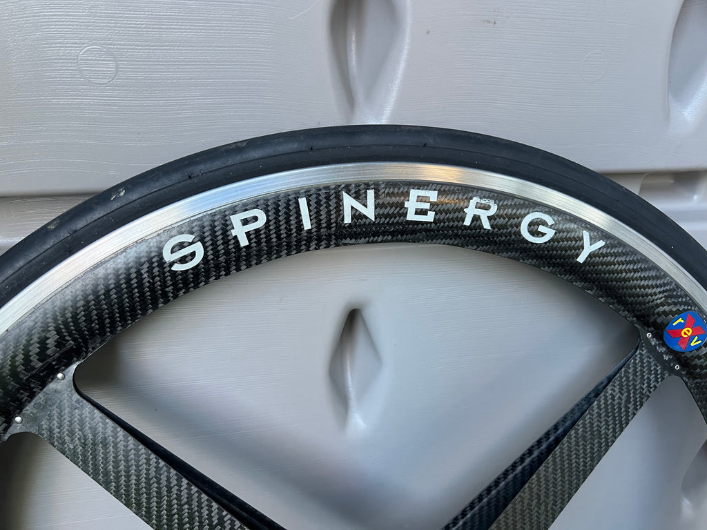 Spinergy REV X 700c Carbon 4 Spoke 8 Speed Clincher Vintage Road Rear Wheel