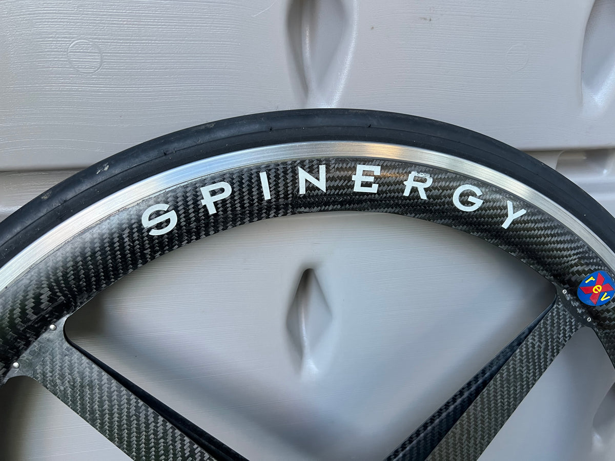 Spinergy REV X 700c Carbon 4 Spoke 8 Speed Clincher Vintage Road Rear Wheel