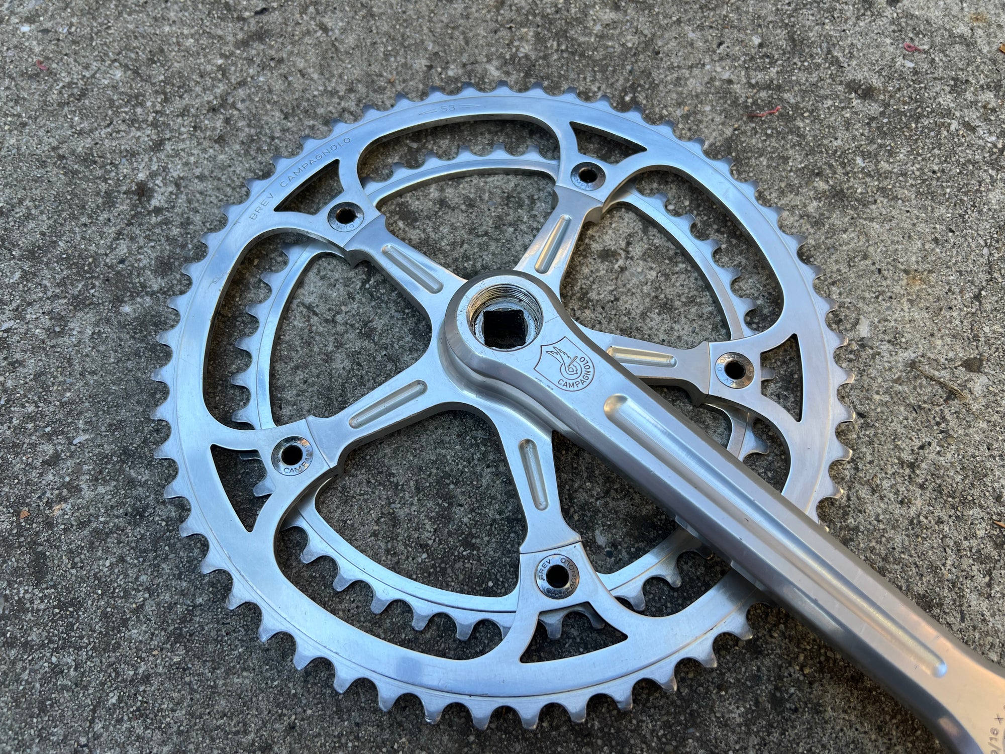Campagnolo Record 170mm 53/42T 144 BCD Strada Crankset Double Vintage Road Campy